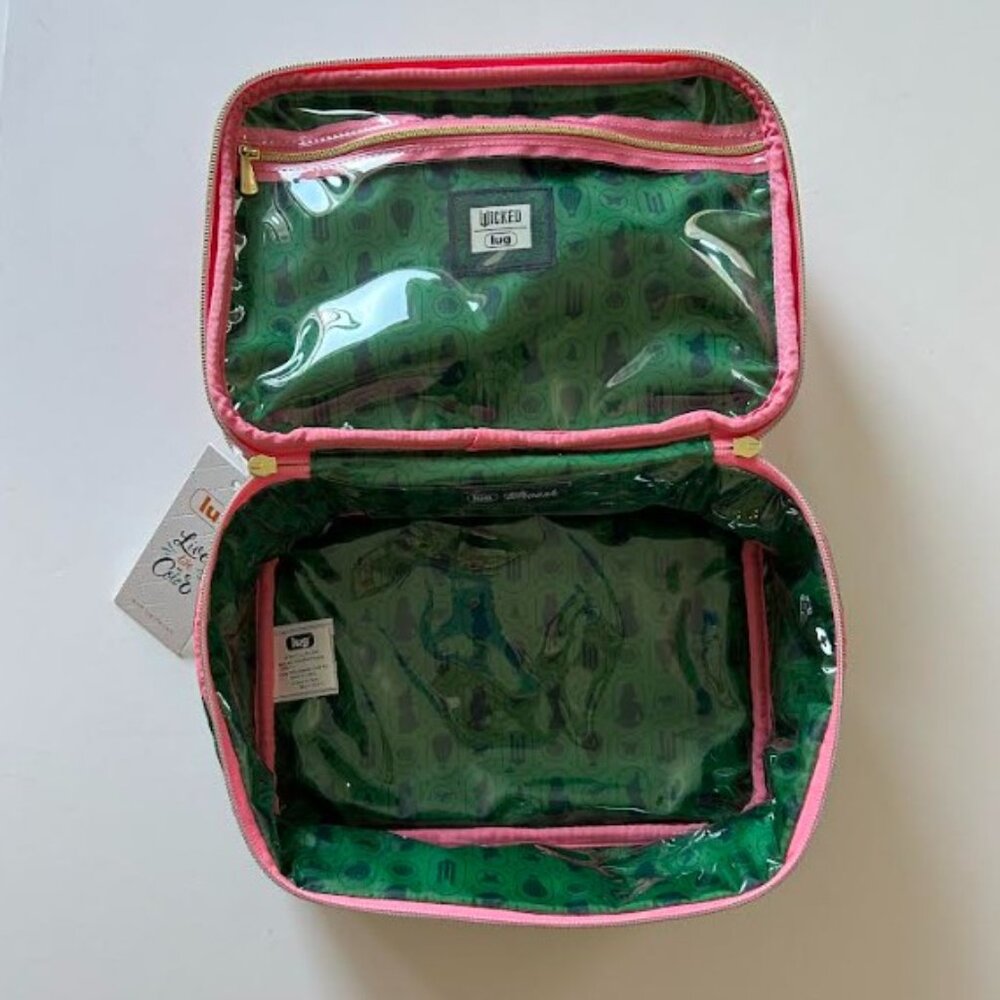 Wicked x Lug Whoosh Clearview Cosmetic Case Green/Pink - Picture 8 of 11